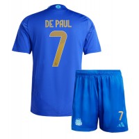 Argentina Rodrigo De Paul #7 Replica Away Minikit Copa America 2024 Short Sleeve (+ pants)